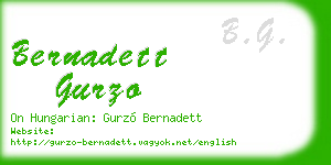 bernadett gurzo business card